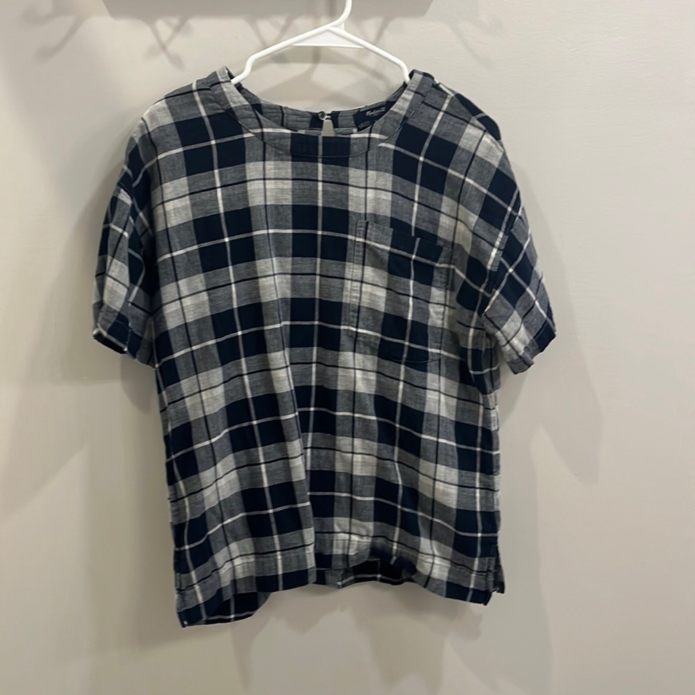 Madewell checkered top